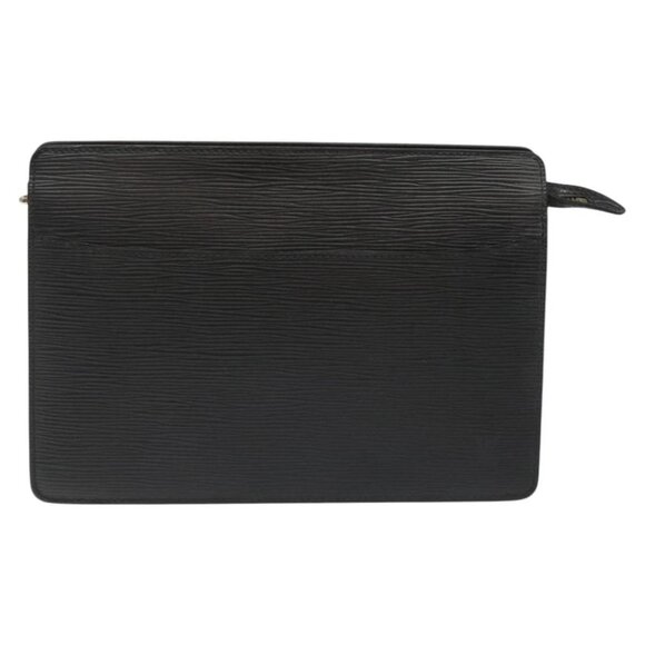 LOUIS VUITTON Epi Pochette Homme Clutch Bag Black Noir M52522 LV Auth 113778 - Picture 1 of 16